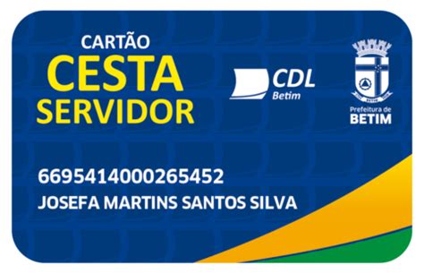 cartão magnético cesta servidor betim